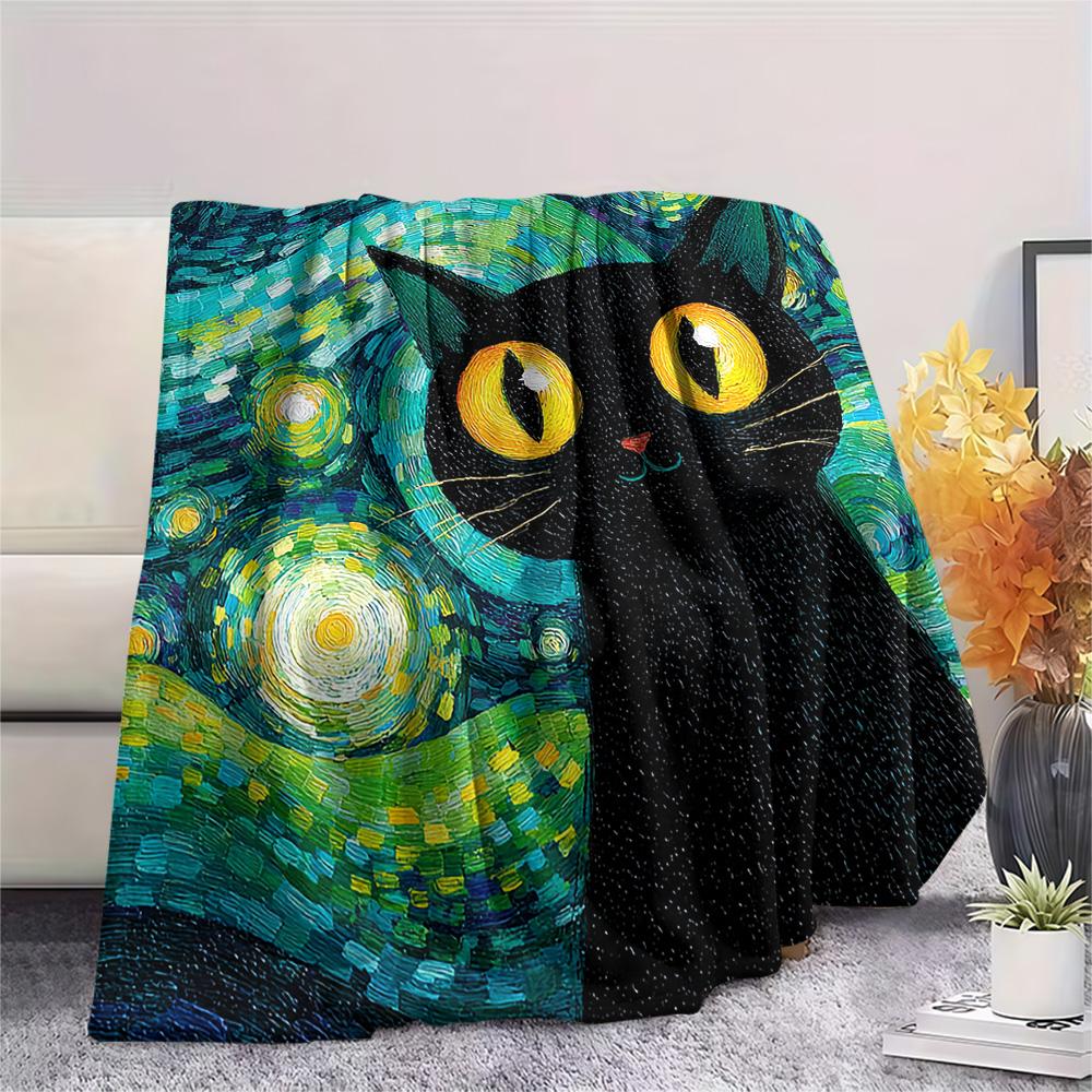 Black Cat Print Flannel Blanket, High quality Comfortable for All Seasons, Home Decor, Warmth and Comfort, Perfect for Christmas Gifts 80cm x 120cm
Black Cat Print Flannel Blanket, High quality Comfortable for All Seasons, Home Decor, Warmth and Comfort, Perfect for Christmas Gifts 80cm x 120cm