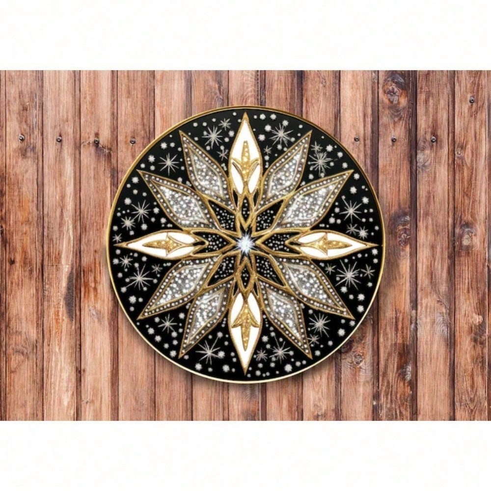 Christmas Snowflake Wreath Metal Sign Black Gold Wall Decor Home Holiday Hanging Ornament 20x20 різнокольоровий
Christmas Snowflake Wreath Metal Sign Black Gold Wall Decor Home Holiday Hanging Ornament 20x20 різнокольоровий