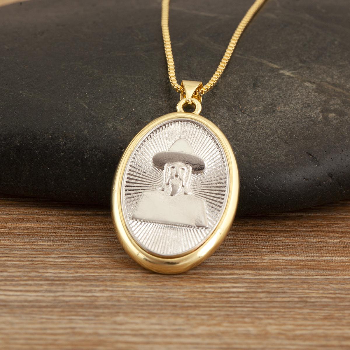 Nidin High Quality Religious Style Virgin Mary Pendant Necklace For Women Men Oval/Round Copper Charm Clavicle Chain Jewelry
Nidin High Quality Religious Style Virgin Mary Pendant Necklace For Women Men Oval/Round Copper Charm Clavicle Chain Jewelry