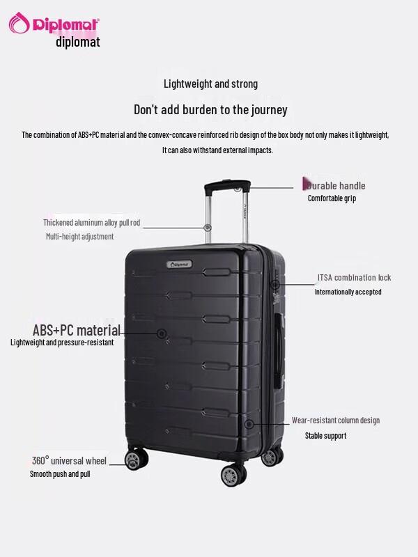 Diplomat TC-685T Expandable Hardside Carry-On Suitcase
Diplomat TC-685T Expandable Hardside Carry-On Suitcase