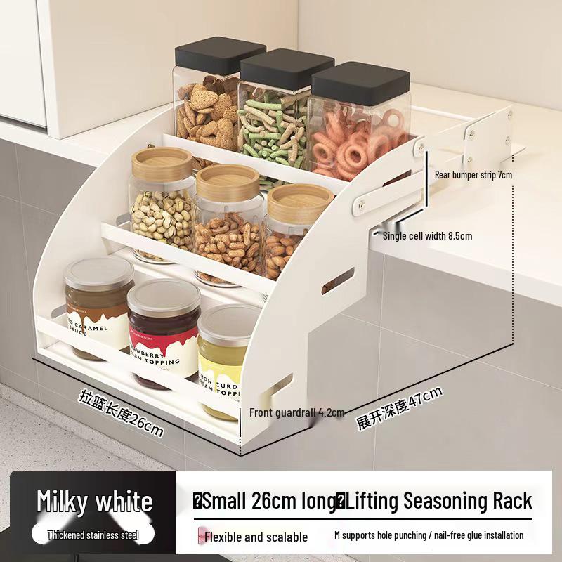 Pull-Down Kitchen Cabinet Storage Basket and Rack
Pull-Down Kitchen Cabinet Storage Basket and Rack