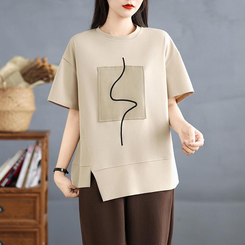 DIMANAF 2025 Summer Short T-Shirt Women Printing Plus Size Short Sleeve Loose Asymmetrical Tops Tees XL абрикосовий
DIMANAF 2025 Summer Short T-Shirt Women Printing Plus Size Short Sleeve Loose Asymmetrical Tops Tees XL абрикосовий