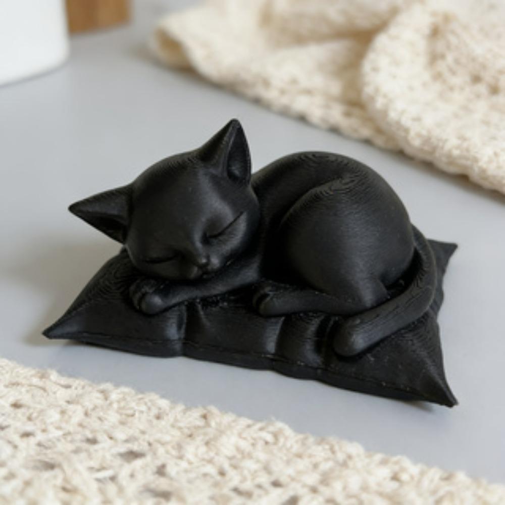 Pillow Style Sleeping Posture Cat Sculpture, Sleeping Cat Statue Ornament on The Pillow, Designed Specifically for Cat Lovers
Pillow Style Sleeping Posture Cat Sculpture, Sleeping Cat Statue Ornament on The Pillow, Designed Specifically for Cat Lovers
