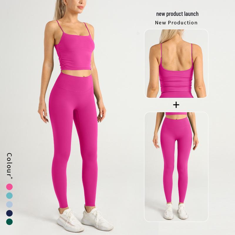 Nude Criss-Cross Back Yoga Set: European & American Style Camisole Tank Top with High-Waist Leggings Medium
Nude Criss-Cross Back Yoga Set: European & American Style Camisole Tank Top with High-Waist Leggings Medium