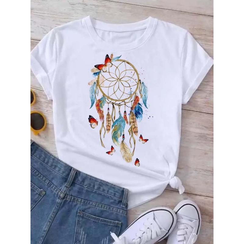 Feather Dreamcatcher Fashion Harajuku Graphic Tees Shirt Femme Dream Catcher Women s T-shirt Clothes Tops XL
Feather Dreamcatcher Fashion Harajuku Graphic Tees Shirt Femme Dream Catcher Women s T-shirt Clothes Tops XL