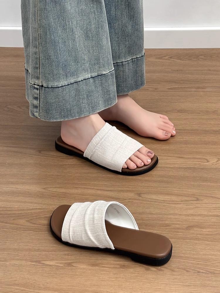 Плиссированные льняные шлепанцы из овчины для отдыха, ветра, пляжа, моря, женские летние сандалии 35
Плиссированные льняные шлепанцы из овчины для отдыха, ветра, пляжа, моря, женские летние сандалии 35