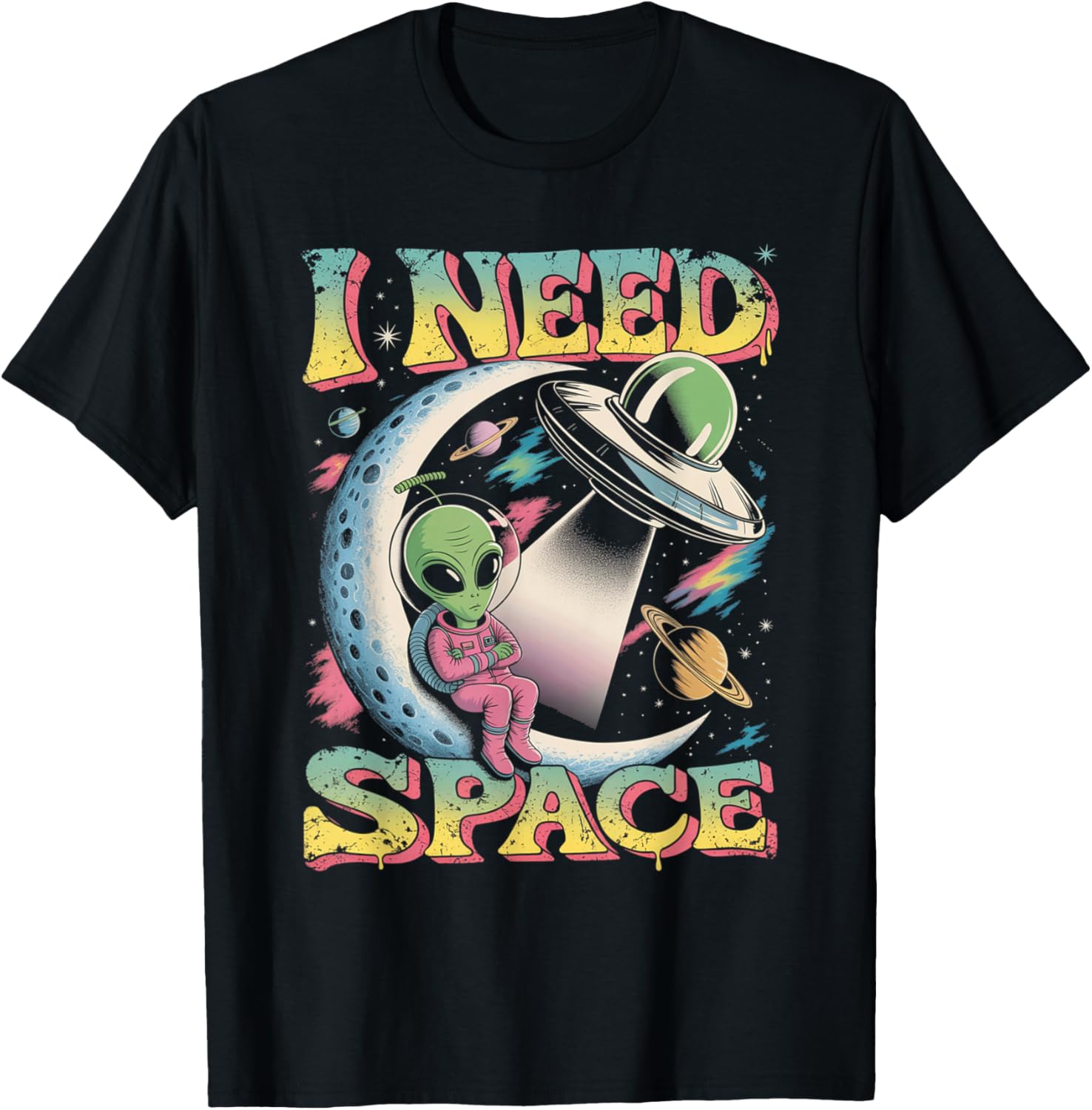 Alien I Need Space Retro Moon Sitting UFO Graphic Tee Cotton Casual Trip T-Shirt 4XL
Alien I Need Space Retro Moon Sitting UFO Graphic Tee Cotton Casual Trip T-Shirt 4XL