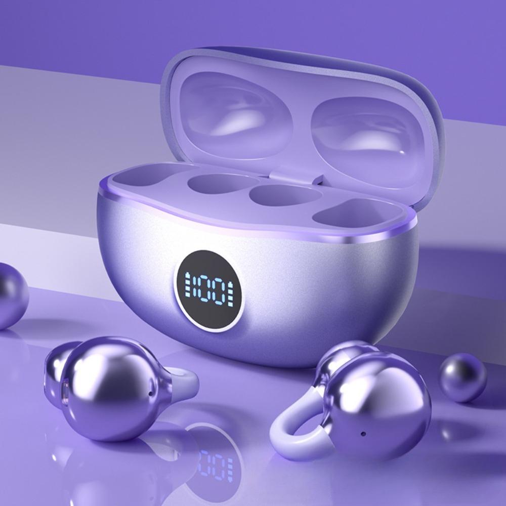 Clip on Headphones Open Ear Wireless Bluetooth 5.4 LED Display Earbuds with Mic,Noise Cancelling,Comfortable Sports Earphones фіолетовий
Clip on Headphones Open Ear Wireless Bluetooth 5.4 LED Display Earbuds with Mic,Noise Cancelling,Comfortable Sports Earphones фіолетовий