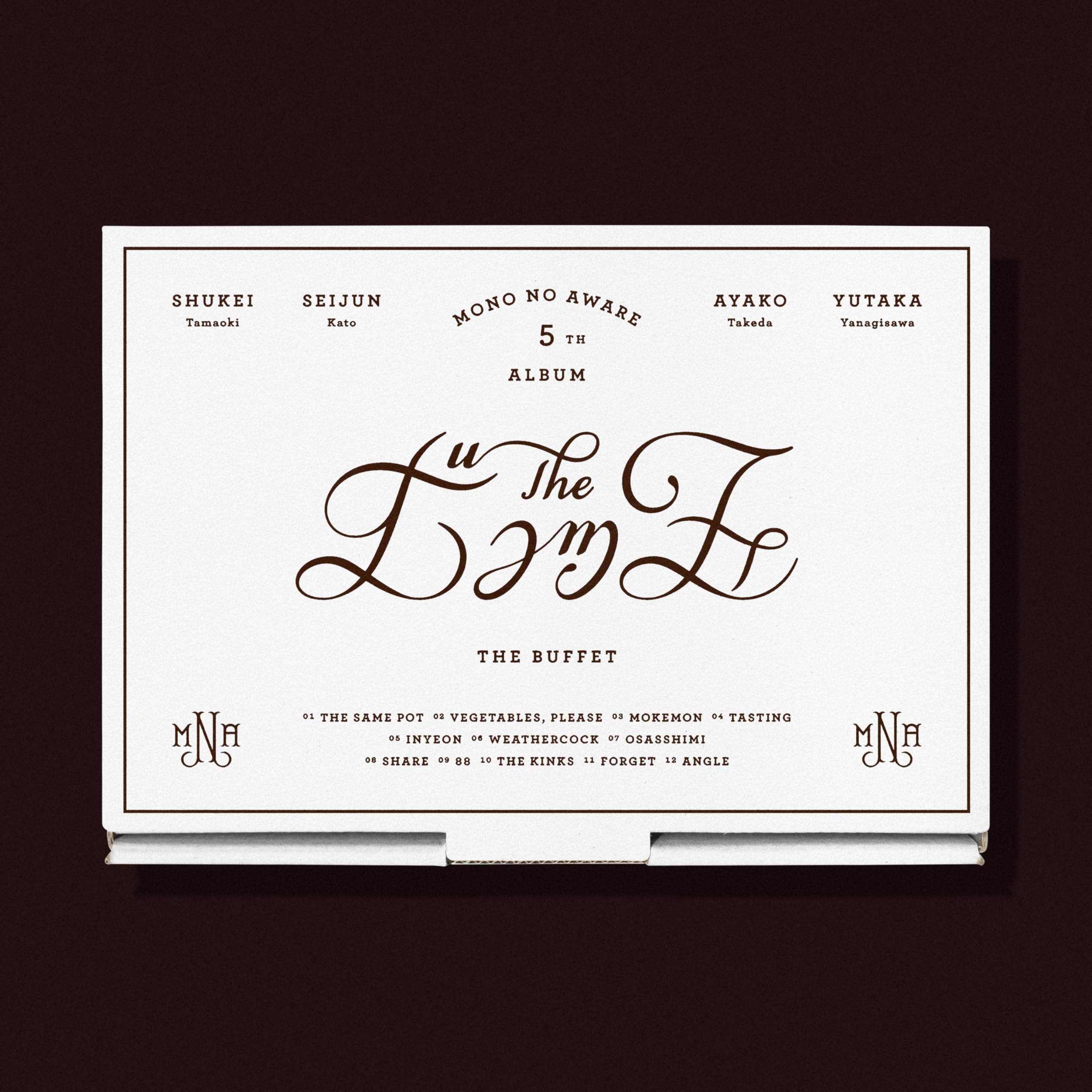 The Buffet (First Edition Limited Box) - MONO NO AWARE
The Buffet (First Edition Limited Box) - MONO NO AWARE