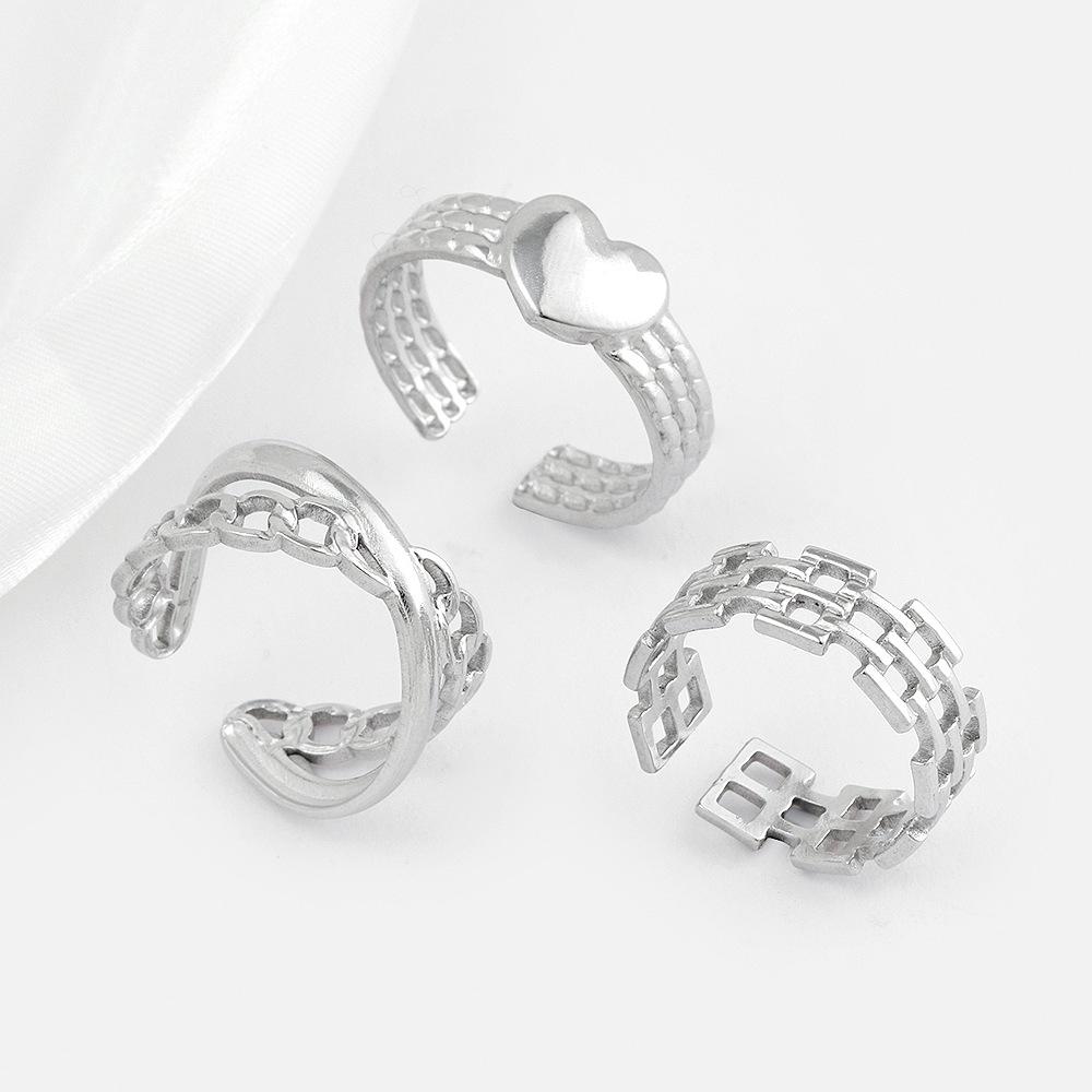 Titanium Steel Jewelry Oil Pressure Chain Cross Open Ring Light Luxury Minimalist Style Stainless Steel Ring Manufacturer Average Size
Titanium Steel Jewelry Oil Pressure Chain Cross Open Ring Light Luxury Minimalist Style Stainless Steel Ring Manufacturer Average Size