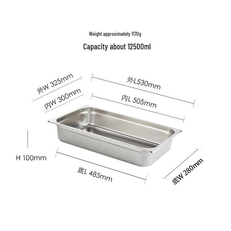 HEC CURTA Stainless Steel Gastronorm Food Pan
HEC CURTA Stainless Steel Gastronorm Food Pan