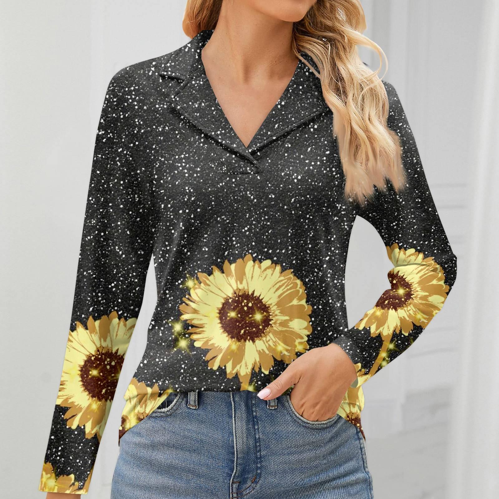 Женская мода для отдыха с длинным рукавом и V-образным вырезом с цветочным принтом XS чёрный
Женская мода для отдыха с длинным рукавом и V-образным вырезом с цветочным принтом XS чёрный