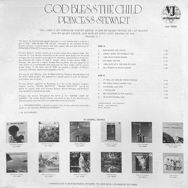 LP Record PRINCESS STEWART God Bless The Child VJS18000 VJ Internationa US SoulFunk Used
LP Record PRINCESS STEWART God Bless The Child VJS18000 VJ Internationa US SoulFunk Used