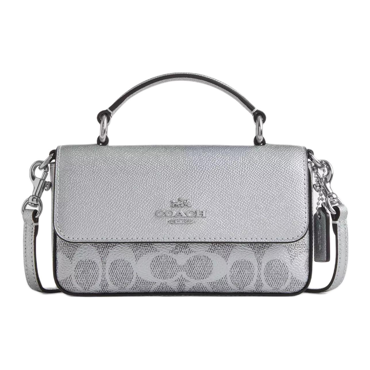 Coach Josie Top Handle 18 Silver Metal Accents Pearl Print Signature Coated Canvas And Striped Leather Crossbody Handbag Small CCK68-SVYGP Basic Set (Bag+Dust Bag)
Coach Josie Top Handle 18 Silver Metal Accents Pearl Print Signature Coated Canvas And Striped Leather Crossbody Handbag Small CCK68-SVYGP Basic Set (Bag+Dust Bag)