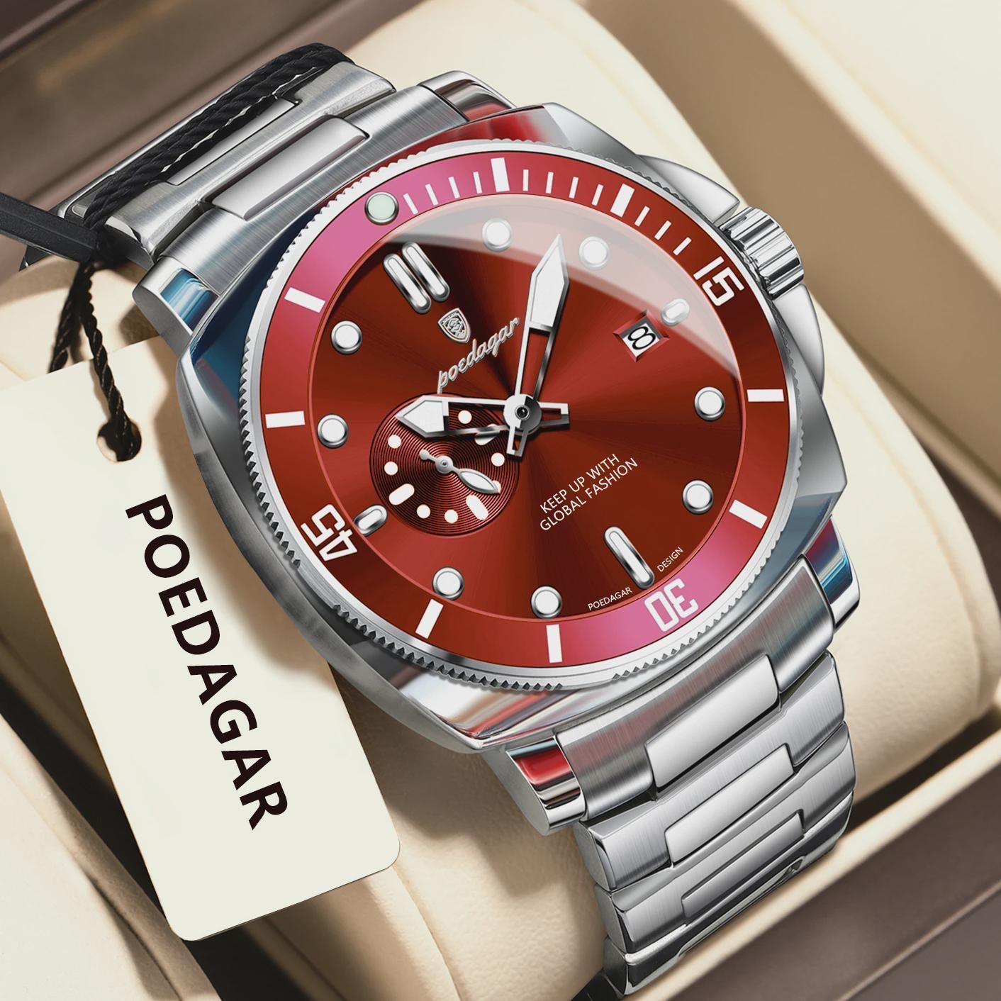 Fashion Man Wristwatch Luminous Waterproof Date Classic Men s Watch Stainless Steel Quartz Watches срібний/червоний
Fashion Man Wristwatch Luminous Waterproof Date Classic Men s Watch Stainless Steel Quartz Watches срібний/червоний