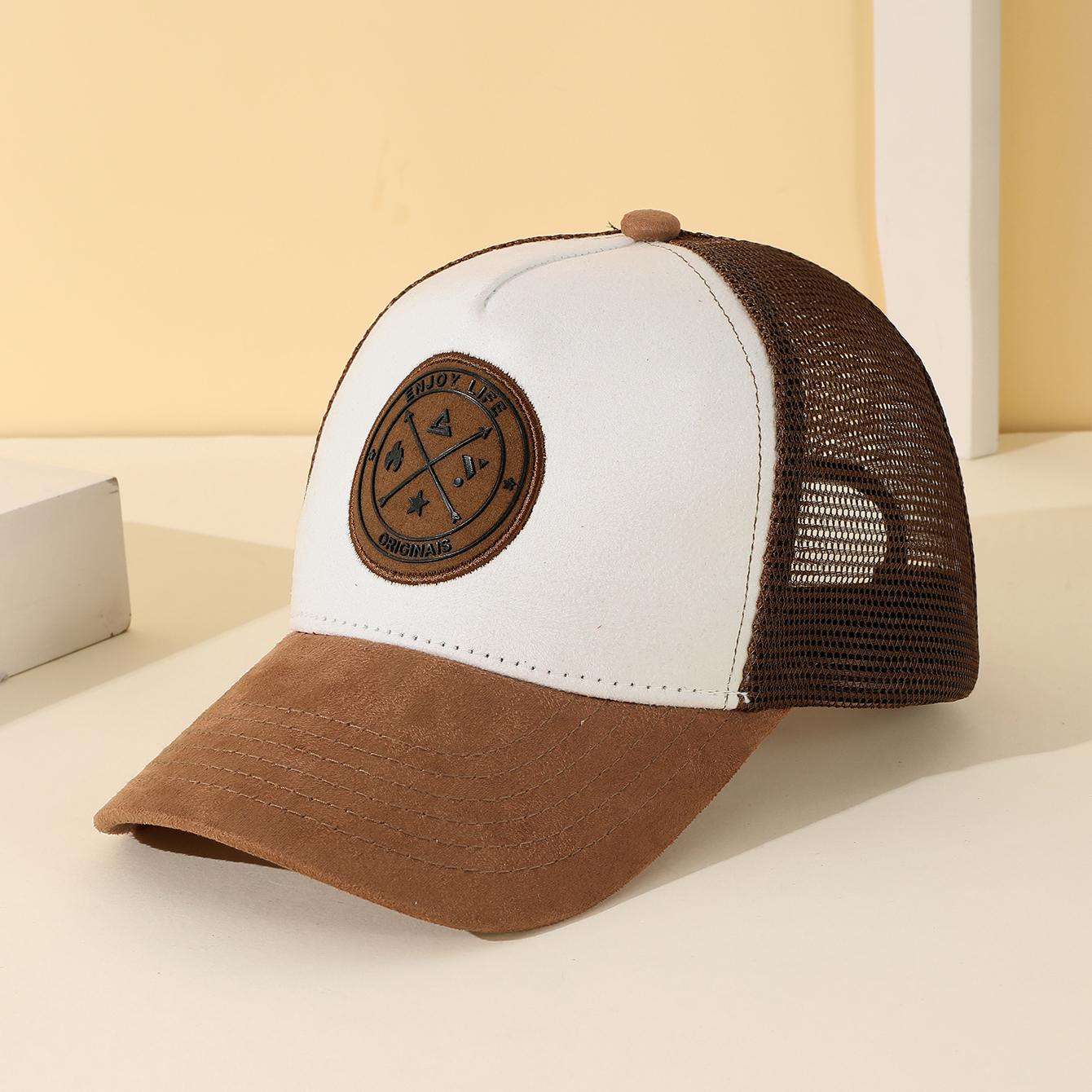 Suede patchwork mesh round icon baseball cap Breathable personality all-match large face small shade cap One Size
Suede patchwork mesh round icon baseball cap Breathable personality all-match large face small shade cap One Size