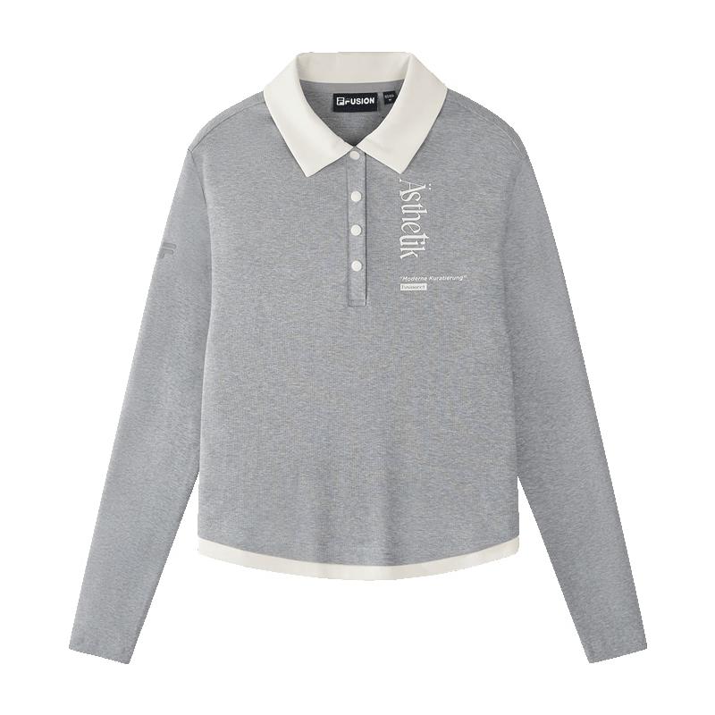 FILA FUSION Women s Knit Faux Two-Piece Polo Long Sleeve Shirt
FILA FUSION Women s Knit Faux Two-Piece Polo Long Sleeve Shirt