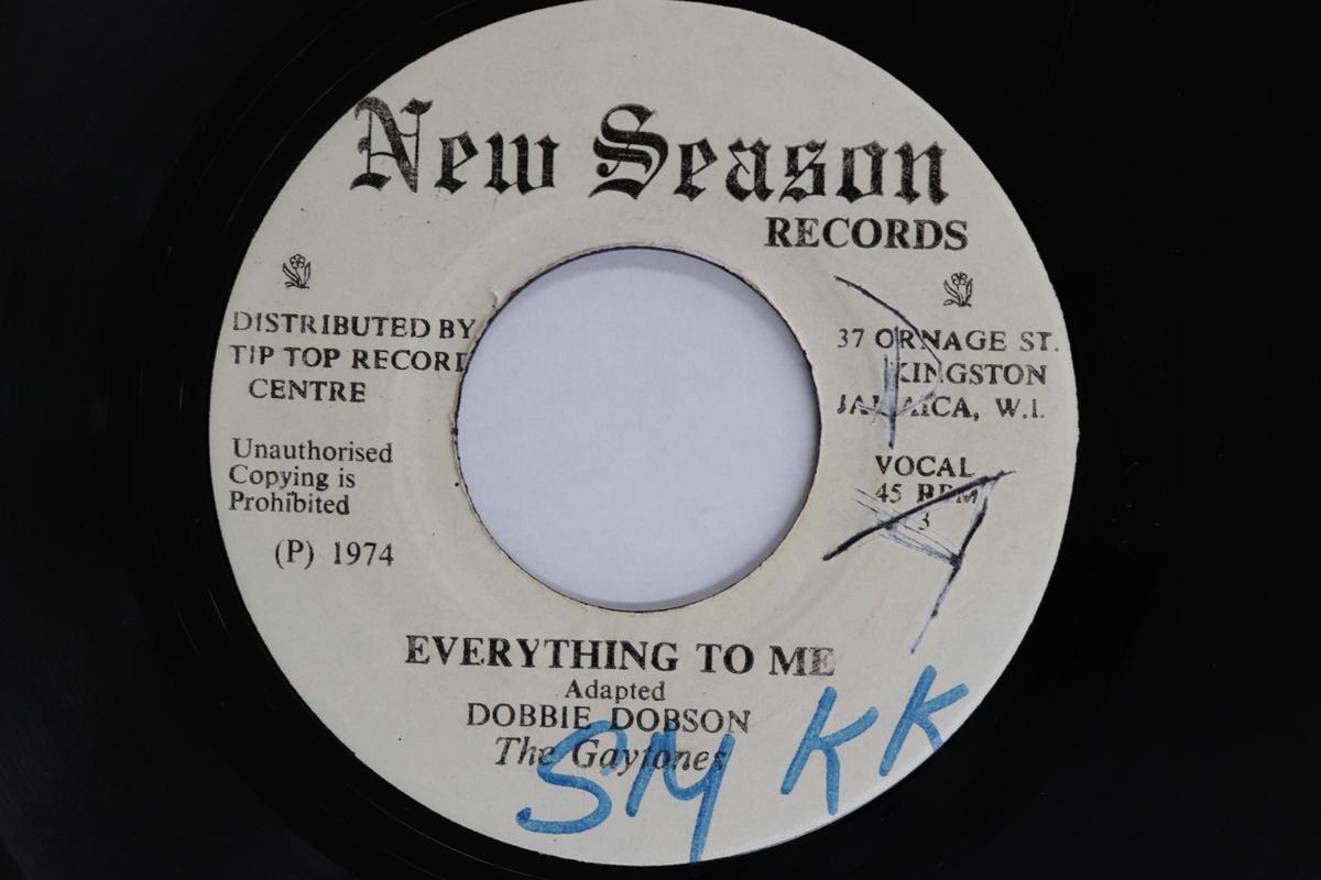 7inch Record DOBBY DOBSON THE GAYTONES Everything To Me Everything To Me S3S4 New Season Reco 1974 Jamaica Reggae Ska Dub Used
7inch Record DOBBY DOBSON THE GAYTONES Everything To Me Everything To Me S3S4 New Season Reco 1974 Jamaica Reggae Ska Dub Used