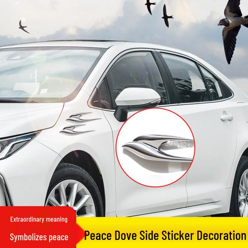 Modified Car Fender Peace Swallow Emblem: Universal Metal Side Vent Decal Gold Pair
Modified Car Fender Peace Swallow Emblem: Universal Metal Side Vent Decal Gold Pair
