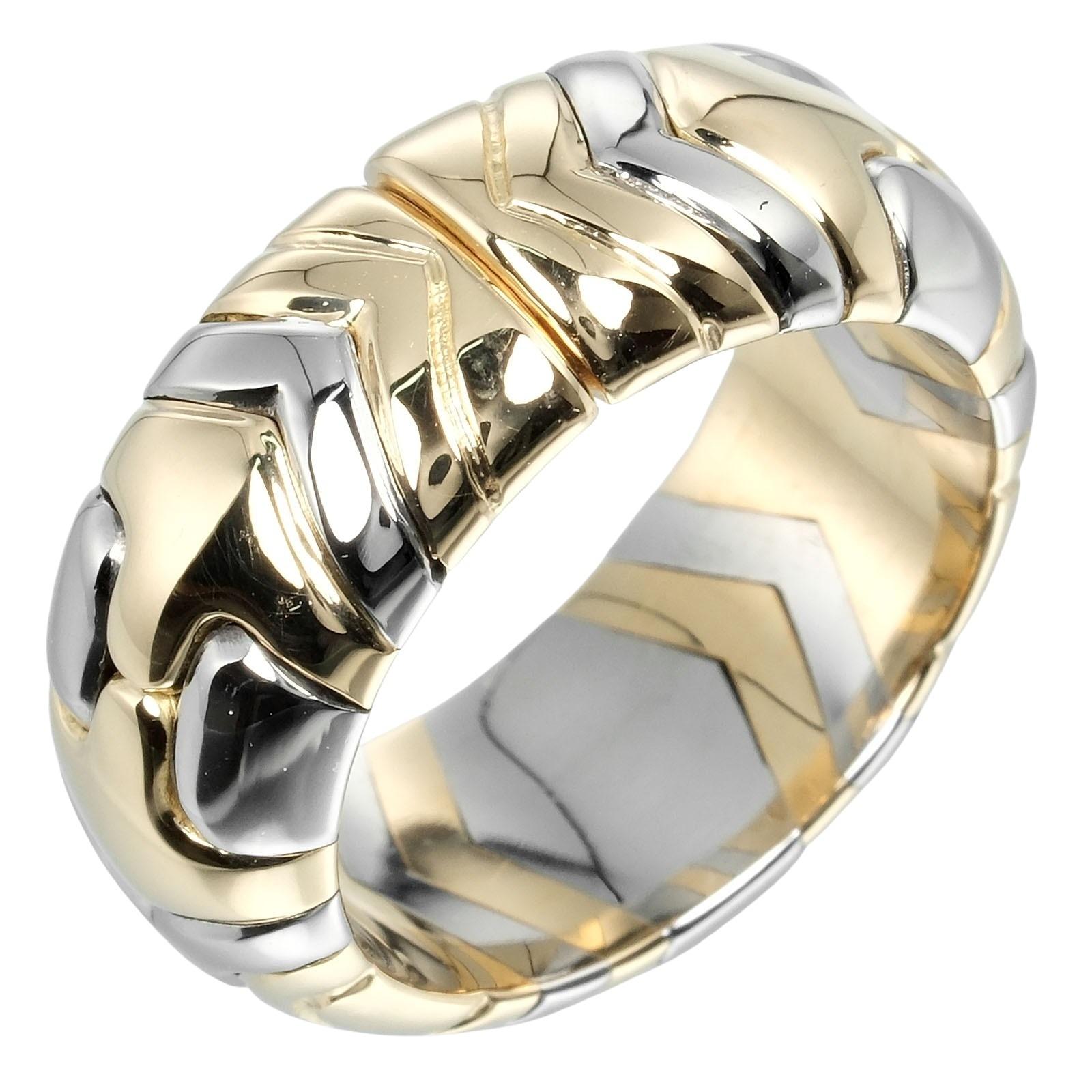 BVLGARI Al Beare Ring K18 yellow gold/Stainless Steel #6.2(US Size) 10.2g Women Used
BVLGARI Al Beare Ring K18 yellow gold/Stainless Steel #6.2(US Size) 10.2g Women Used
