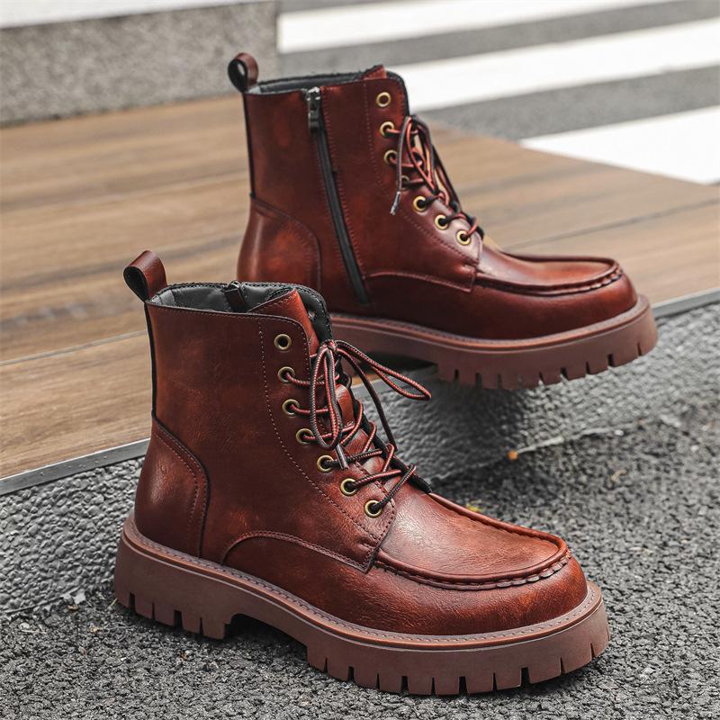 Men s British Martin boots, thick-soled European and American short boots, handmade retro tooling, spring and autumn mid-help boots 86689-J 44 чорний
Men s British Martin boots, thick-soled European and American short boots, handmade retro tooling, spring and autumn mid-help boots 86689-J 44 чорний