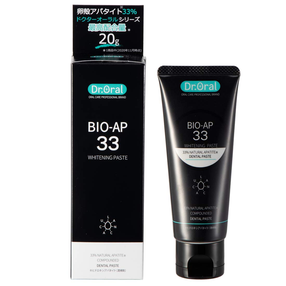 Dr.Oral Whitening Paste 33 60g Contains eggshell apatite series 33% (20g) Toothpaste with mint
Dr.Oral Whitening Paste 33 60g Contains eggshell apatite series 33% (20g) Toothpaste with mint