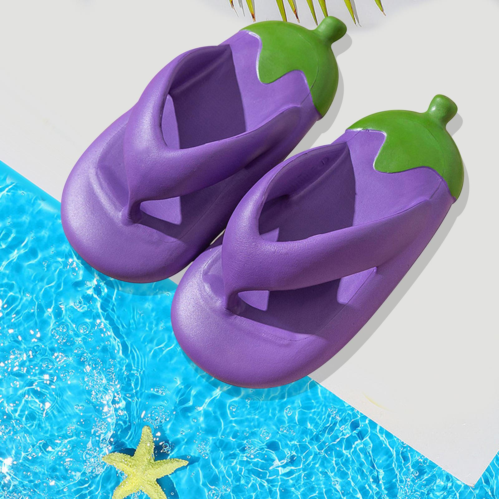 Beach Aubergine Shower Slippers Non-Slip Resistant Quick Dry Soft Thick Sole Sandals for Holidays, O Purple 36 37
Beach Aubergine Shower Slippers Non-Slip Resistant Quick Dry Soft Thick Sole Sandals for Holidays, O Purple 36 37
