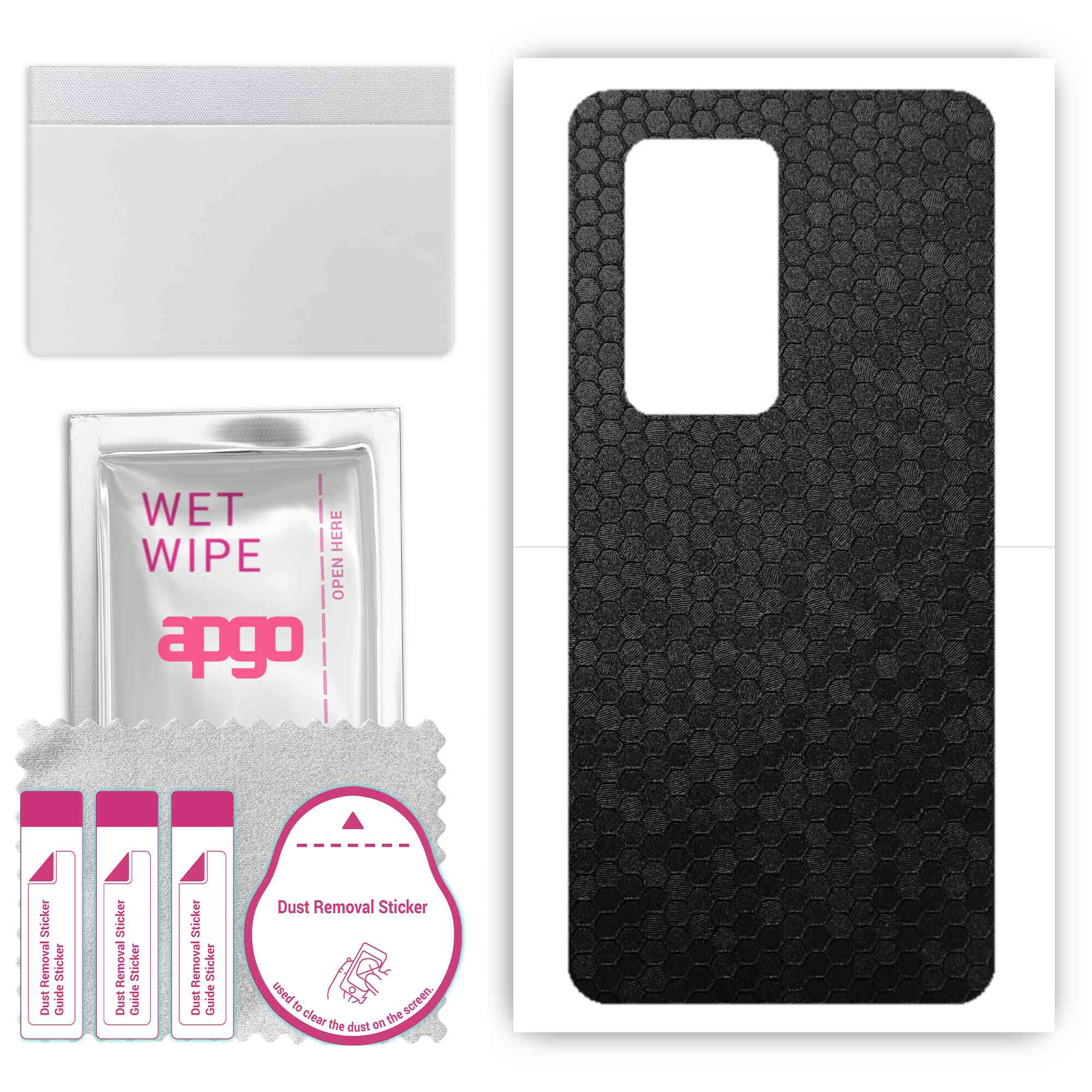apgo Protective Skin Sticker for the back compatible with Huawei P40 Pro Plus, Wrap Film, Foil, Vinyl - Pattern Black Honeycomb
apgo Protective Skin Sticker for the back compatible with Huawei P40 Pro Plus, Wrap Film, Foil, Vinyl - Pattern Black Honeycomb