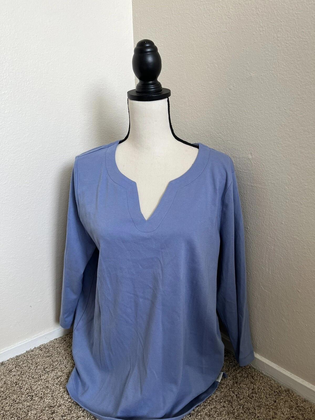 Orvis Ladies ¾ Sleeve Blue Split Neck Keyhole Winter Pullover Sweater Large 2XL
Orvis Ladies ¾ Sleeve Blue Split Neck Keyhole Winter Pullover Sweater Large 2XL