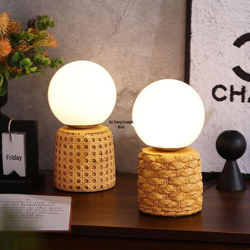 High-End Creative Retro Chinese Cement & Porcelain Table Lamp - Round Ball Design for Bedroom Nightstand. Woven Grass
High-End Creative Retro Chinese Cement & Porcelain Table Lamp - Round Ball Design for Bedroom Nightstand. Woven Grass