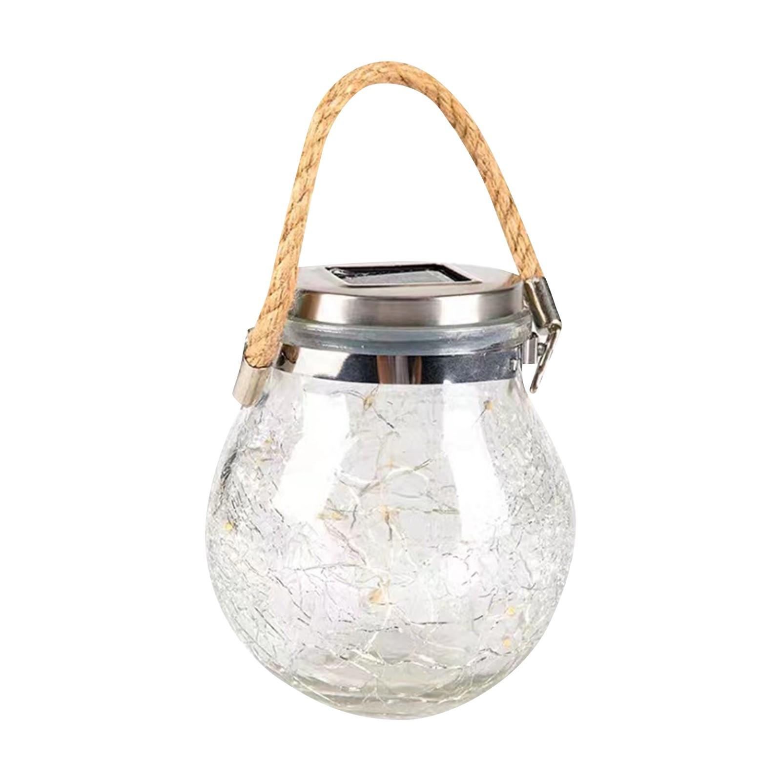 Large Solar Powered Crackle Glass Jar Light with Rope Handle Outdoor Decorative Lantern for Garden Patio Pathway Lighting One Size белый
Large Solar Powered Crackle Glass Jar Light with Rope Handle Outdoor Decorative Lantern for Garden Patio Pathway Lighting One Size белый