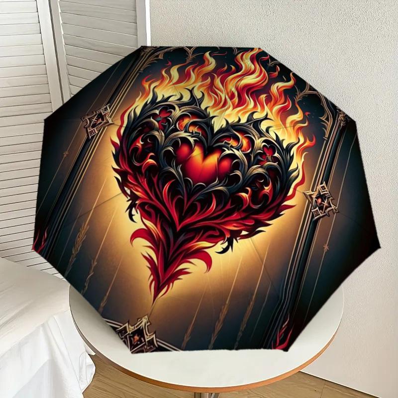 1pc Flaming Gothic Heart Umbrella with Plastic Handle,Suitable for All Seasons Home Travel Outdoor UmbrellaDD400
1pc Flaming Gothic Heart Umbrella with Plastic Handle,Suitable for All Seasons Home Travel Outdoor UmbrellaDD400