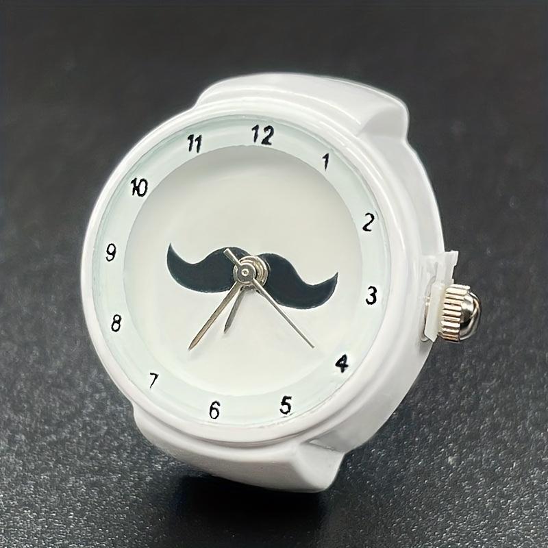 Beard selling ring watch that can show time, personality cute student ring watch, trendy finger watch білий
Beard selling ring watch that can show time, personality cute student ring watch, trendy finger watch білий