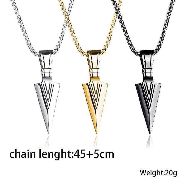New personalized triangular spearhead men s couple alloy retro arrow necklace pendant чорний
New personalized triangular spearhead men s couple alloy retro arrow necklace pendant чорний