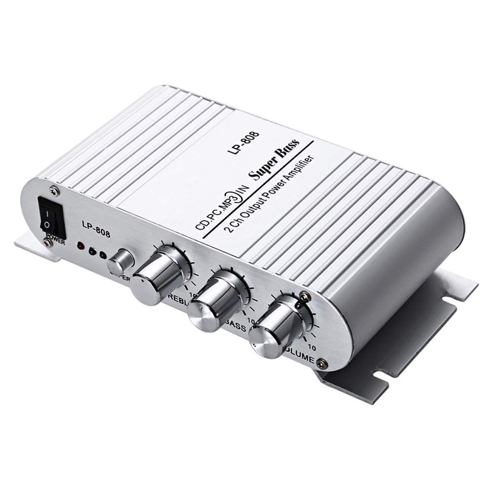 Mini Power Amplifier 12V Car Amplifier MP3 MP4 HiFi Home Stereo Audio Power Amplifier Super Bass for Motorcycle PC 20W2 LP-808
Mini Power Amplifier 12V Car Amplifier MP3 MP4 HiFi Home Stereo Audio Power Amplifier Super Bass for Motorcycle PC 20W2 LP-808