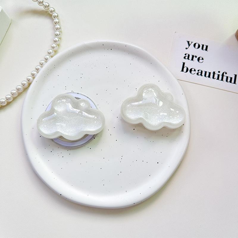 Glitter Solid Color Cloud Small Fresh Mobile Phone Holder Desktop Airbag Retractable Magnetic Paste Wind Female Ring transparent bracket
Glitter Solid Color Cloud Small Fresh Mobile Phone Holder Desktop Airbag Retractable Magnetic Paste Wind Female Ring transparent bracket