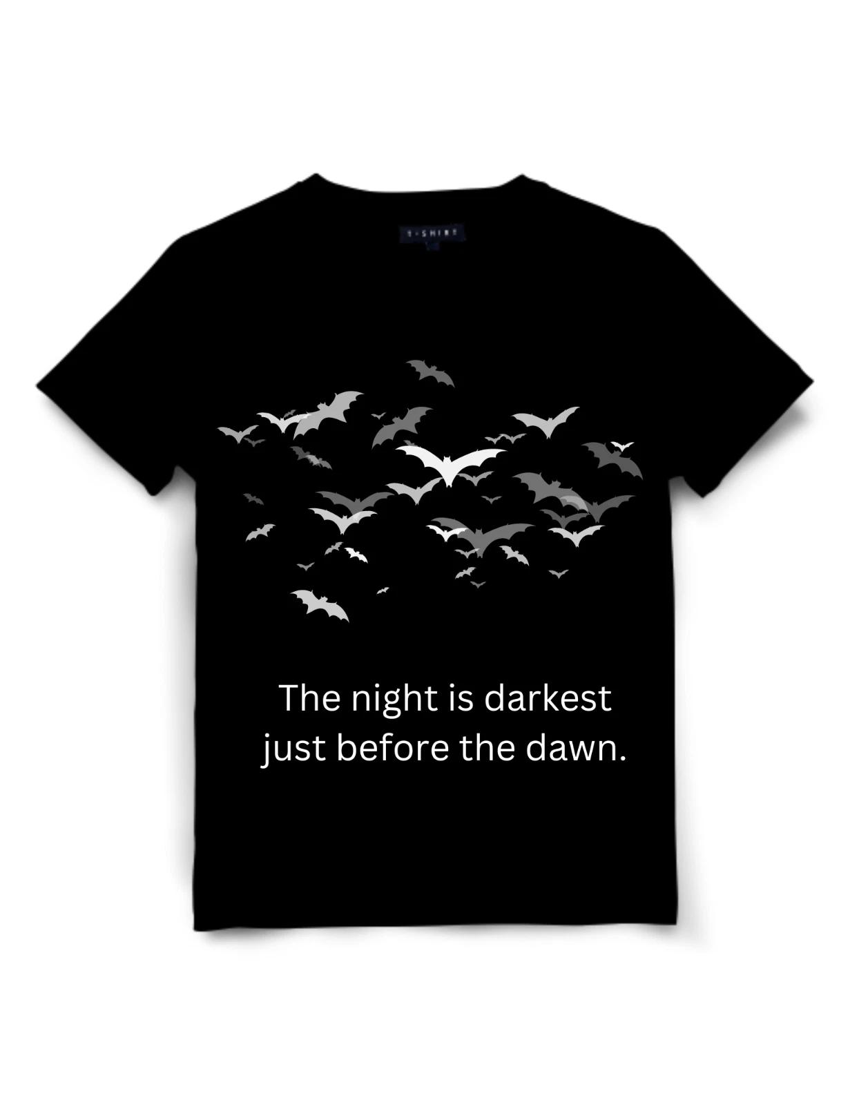 The night is darkest Slogan T-Shirt Unisex Jersey Short Sleeve Tee XL
The night is darkest Slogan T-Shirt Unisex Jersey Short Sleeve Tee XL