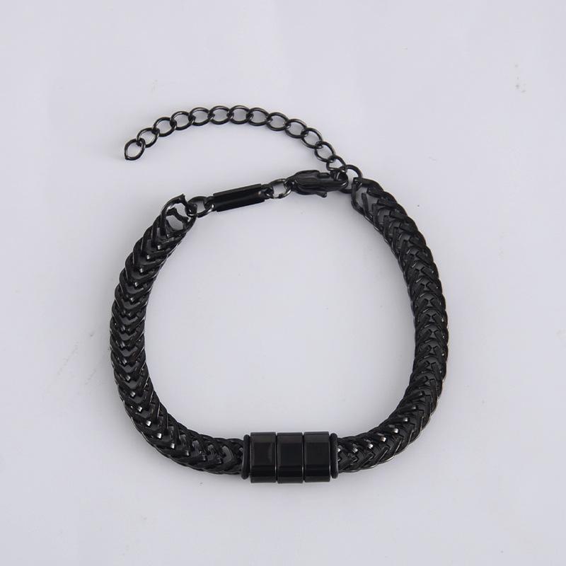 Cuban Chain Style Light Luxury Versatile Bracelet Multi-color Cube Beads Factory Wholesale 17.5cm+5 чёрный
Cuban Chain Style Light Luxury Versatile Bracelet Multi-color Cube Beads Factory Wholesale 17.5cm+5 чёрный