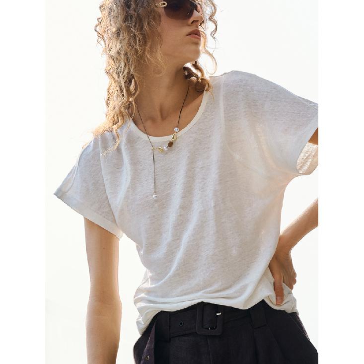 Pure linen knit shirt with round neck and short sleeves, women s summer top with a stylish design, lightweight and breathable T-shirt S бежевый
Pure linen knit shirt with round neck and short sleeves, women s summer top with a stylish design, lightweight and breathable T-shirt S бежевый