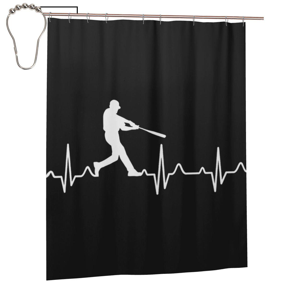 Baseball Player Heartbeat Shower Curtain Bathroom Polyester Waterproof Bath Curtains With Hooks W60H190(CM)-1 Pcs
Baseball Player Heartbeat Shower Curtain Bathroom Polyester Waterproof Bath Curtains With Hooks W60H190(CM)-1 Pcs