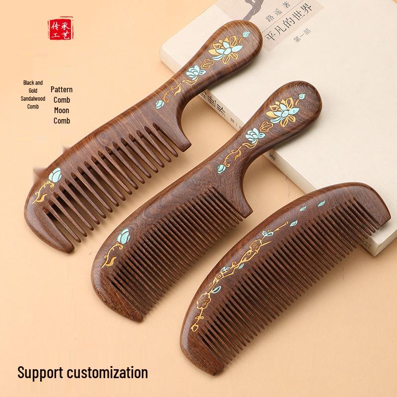 Blue Lotus & Black Gold Sandalwood Comb - Medium Teeth Smooth Hair Comb in Gift Box - Perfect Mother s Day Gift for Mom.
Blue Lotus & Black Gold Sandalwood Comb - Medium Teeth Smooth Hair Comb in Gift Box - Perfect Mother s Day Gift for Mom.