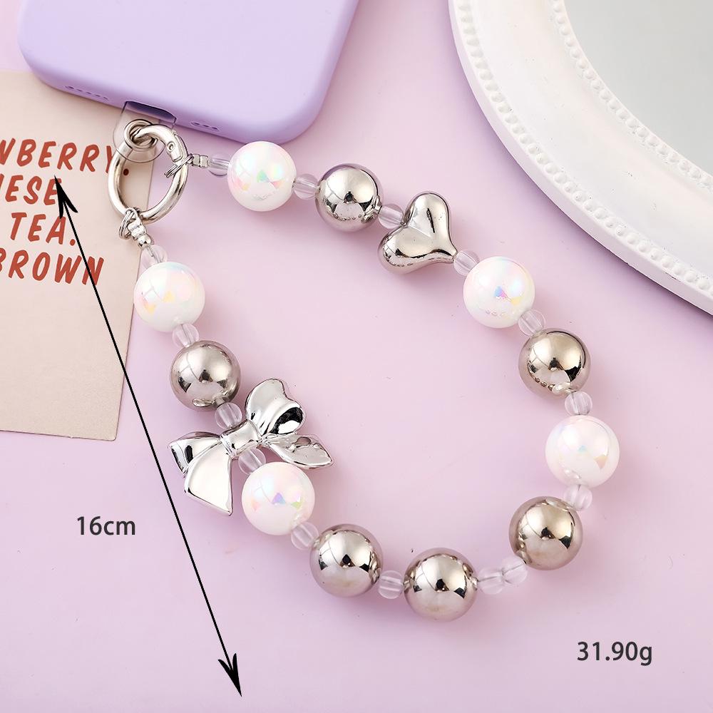 Handmade Ins-Style Silver Bow Heart Phone Chain & Beaded Earphone Case Lanyard - Perfect Student Gift or Bag Charm
Handmade Ins-Style Silver Bow Heart Phone Chain & Beaded Earphone Case Lanyard - Perfect Student Gift or Bag Charm