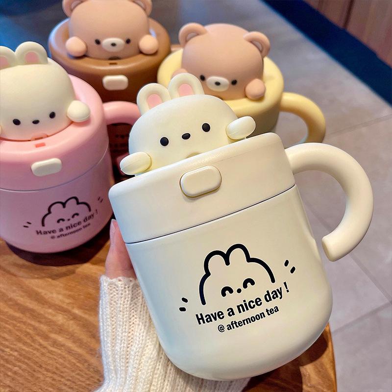 530 мл термос Kawaii Bear из нержавеющей стали с соломинкой и ручкой, изолированная кофейная чашка для путешествий, термокружка, посуда для напитков 501-600ml
530 мл термос Kawaii Bear из нержавеющей стали с соломинкой и ручкой, изолированная кофейная чашка для путешествий, термокружка, посуда для напитков 501-600ml