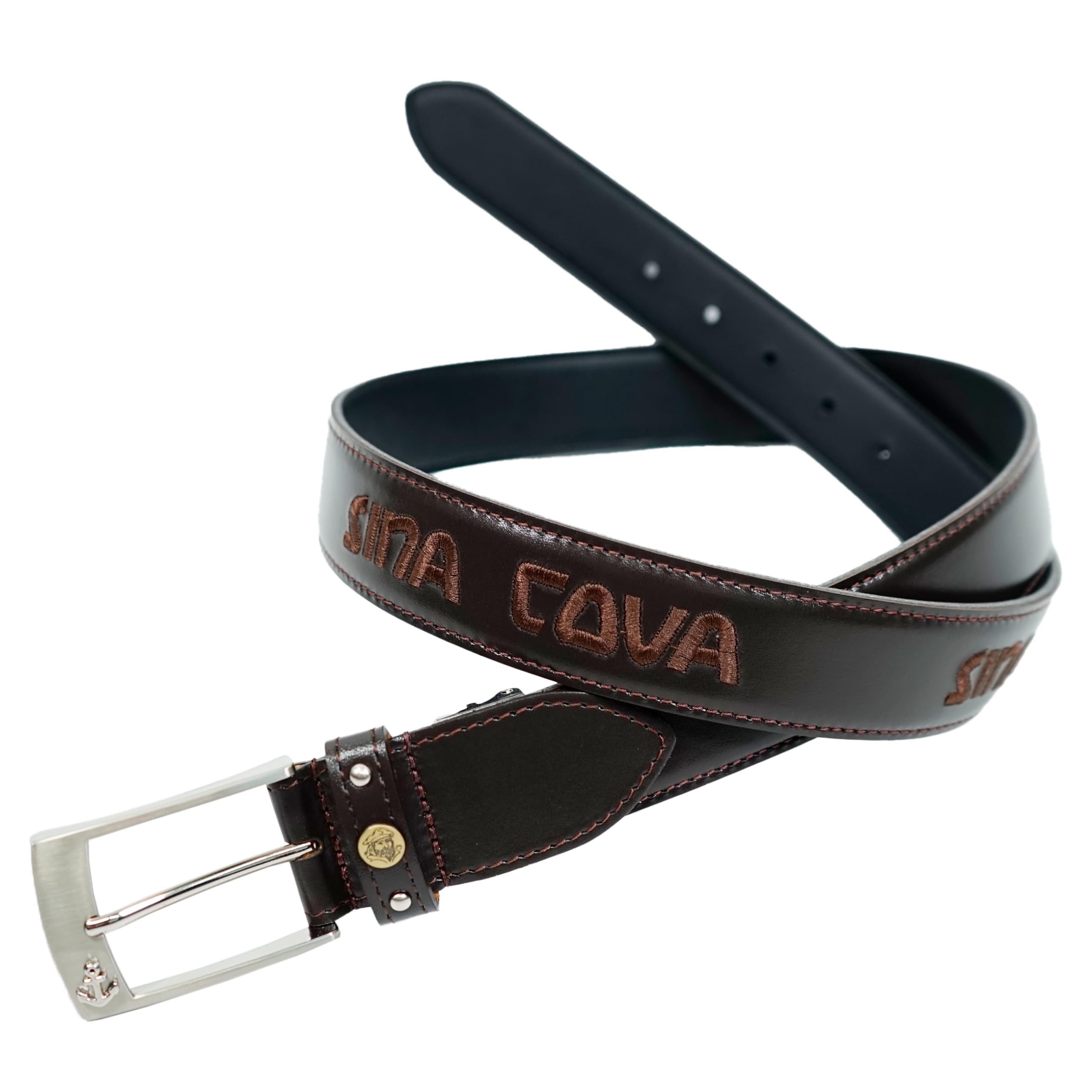 Sinacova Men s Casual Leather Belt, 35mm Wide, Fits Waist Sizes up to 105cm, Adjustable, with Embroidered Logo, Brown, Size 24176050
Sinacova Men s Casual Leather Belt, 35mm Wide, Fits Waist Sizes up to 105cm, Adjustable, with Embroidered Logo, Brown, Size 24176050