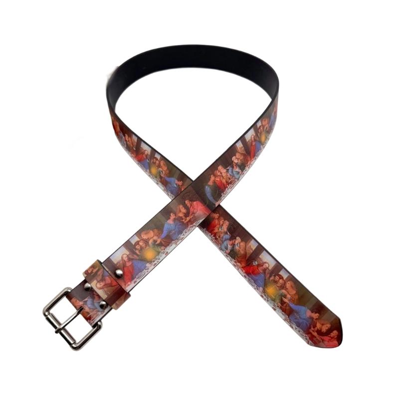 Retro Art Belt Themed by Last Supper Painting Adjustable PU Leather Waist Girdle Lightweight for Unisex Wear
Retro Art Belt Themed by Last Supper Painting Adjustable PU Leather Waist Girdle Lightweight for Unisex Wear