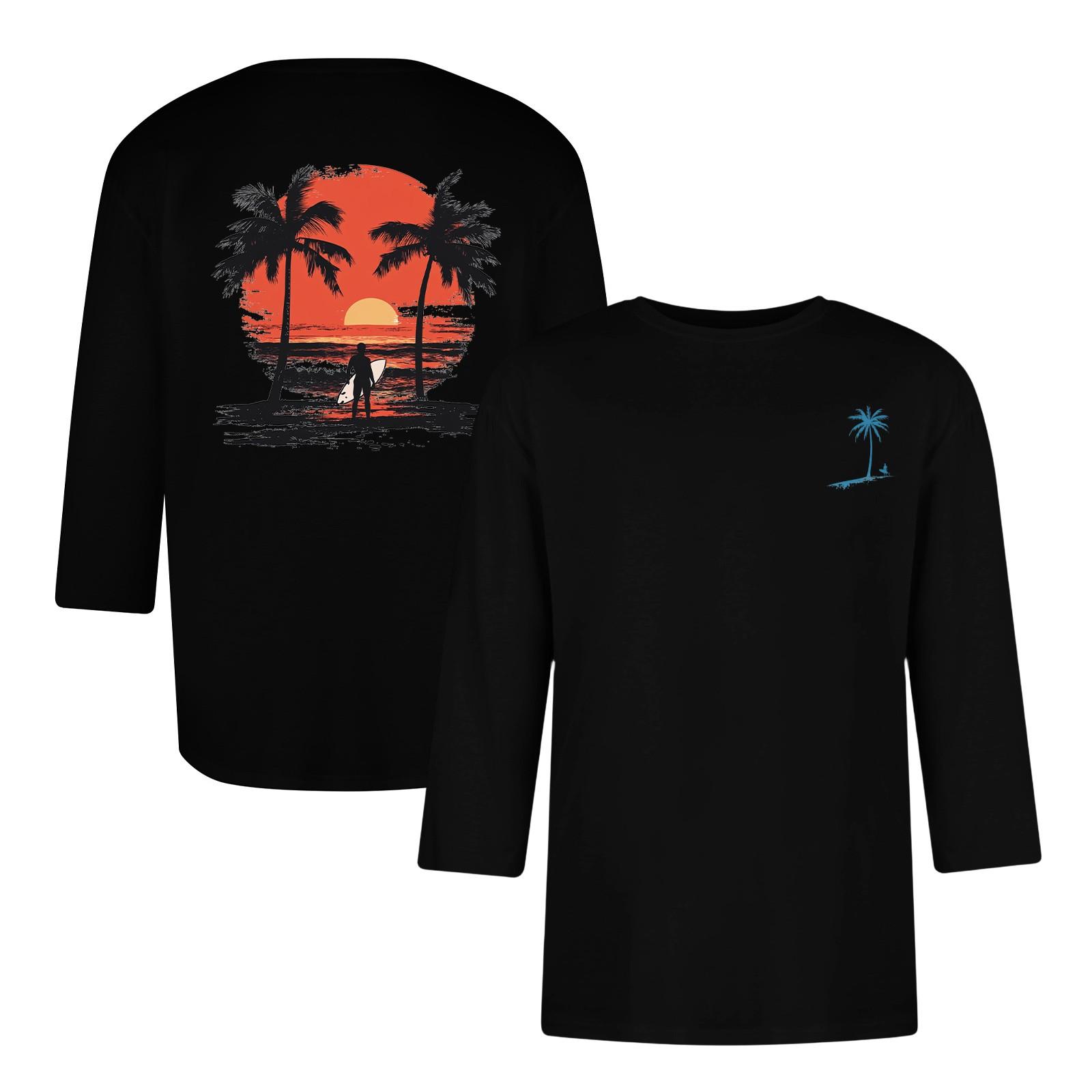 Мужская повседневная и модная футболка с принтованным воротником и рукавом три четверти XXXL чёрный
Мужская повседневная и модная футболка с принтованным воротником и рукавом три четверти XXXL чёрный