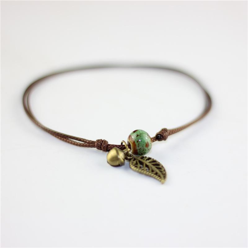 Браслет на лодыжку в этническом стиле с керамическими листьями для женщин — простой, свежий ювелирный подарок Flower glaze зелёный
Браслет на лодыжку в этническом стиле с керамическими листьями для женщин — простой, свежий ювелирный подарок Flower glaze зелёный
