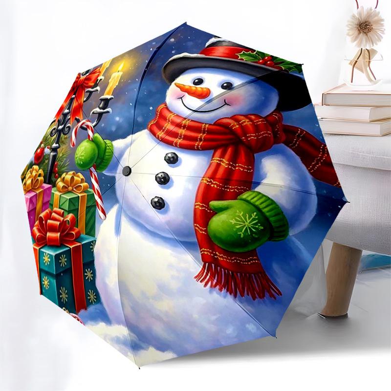 1pc Christmas Snowman with Festive Gifts, Automatic Opening Umbrella, Portable 3-Fold Design, 8-Bone Iron Frame Outdoor Umbrella, Perfect Holiday Gift
1pc Christmas Snowman with Festive Gifts, Automatic Opening Umbrella, Portable 3-Fold Design, 8-Bone Iron Frame Outdoor Umbrella, Perfect Holiday Gift