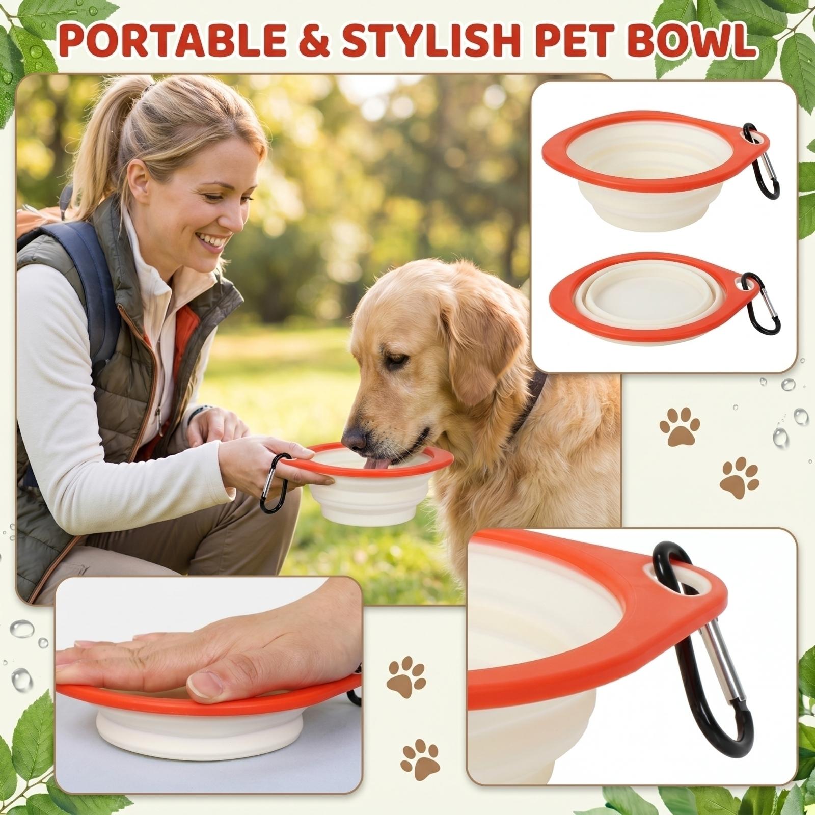 Portable Collapsible Pet Bowl for Travel and Outdoor Use with Carabiner Clip Lightweight Foldable Silicone Pet Feeding Dish One Size помаранчевий
Portable Collapsible Pet Bowl for Travel and Outdoor Use with Carabiner Clip Lightweight Foldable Silicone Pet Feeding Dish One Size помаранчевий