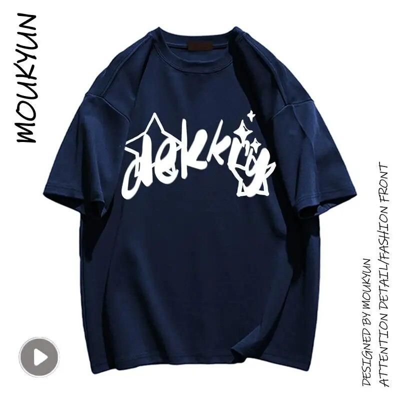 MOUKYUN, весенняя корейская модная летняя мужская одежда, мягкая студенческая мешковатая футболка с короткими рукавами, высококачественная футболка Ropa Mujer L чёрный
MOUKYUN, весенняя корейская модная летняя мужская одежда, мягкая студенческая мешковатая футболка с короткими рукавами, высококачественная футболка Ropa Mujer L чёрный